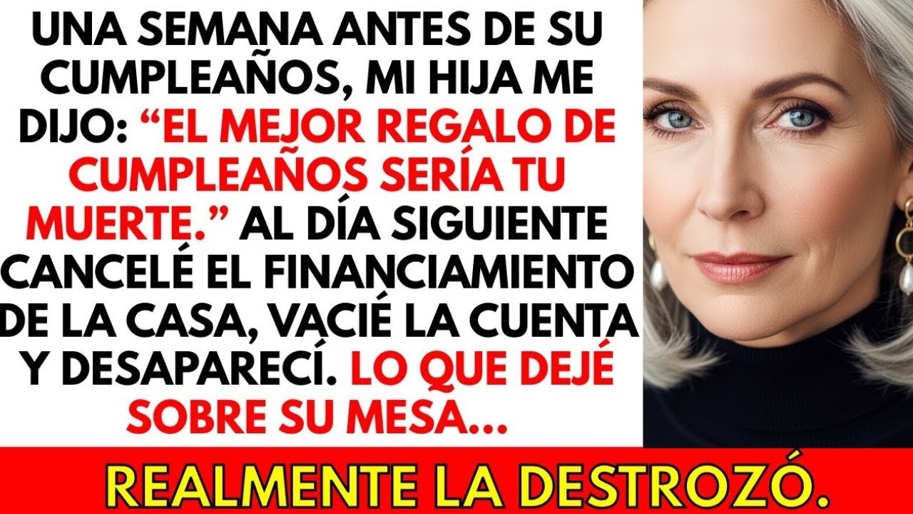En el cumpleaños de mi hija, ella gritó: ‘El mejor regalo sería que murieras’ — entonces desaparecí.