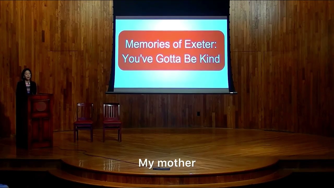 Sara Jane Ho Assembly Speaker   Phillips Exeter Academy.