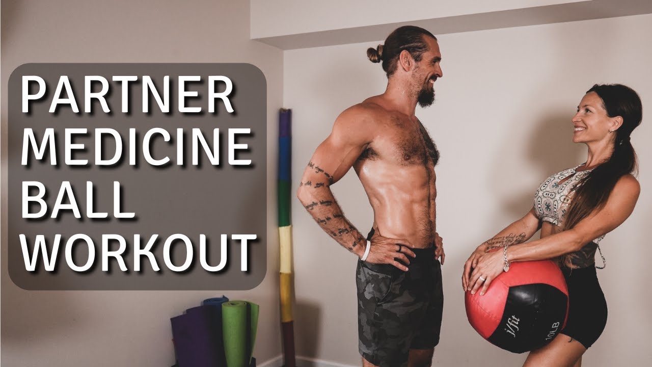 Partner Workout w/ Medicine Ball (No Talking) | Hi Rep and Tabata Training (45 mins) | Core Focused