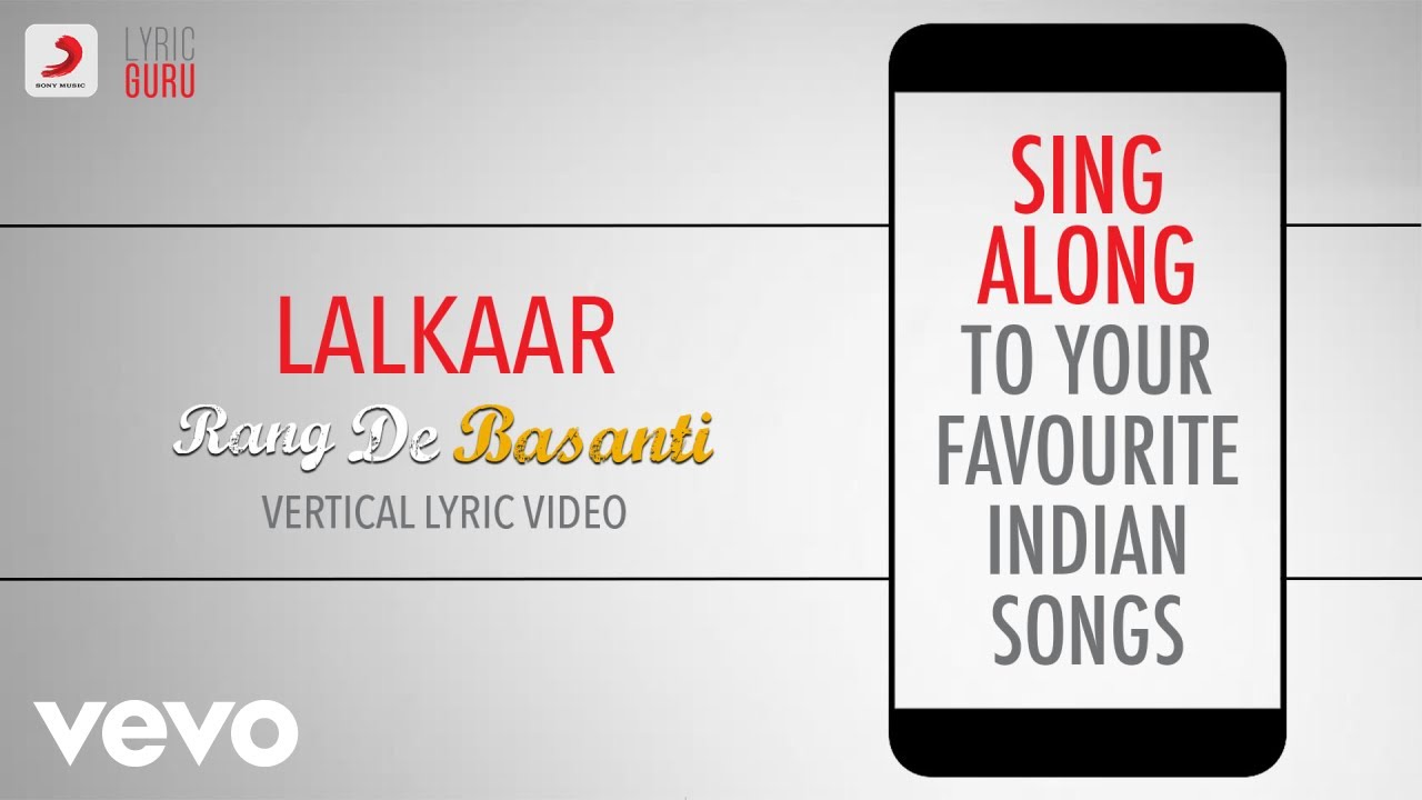 Lalkaar - Rang De Basanti|Official Bollywood Lyrics|Chorus|Aamir Khan|A.R.Rahman
