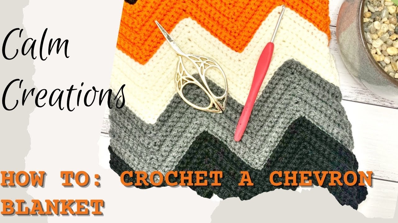 Урок: как сделать шевронное одеяло #crochet #chevron #crochetblanket