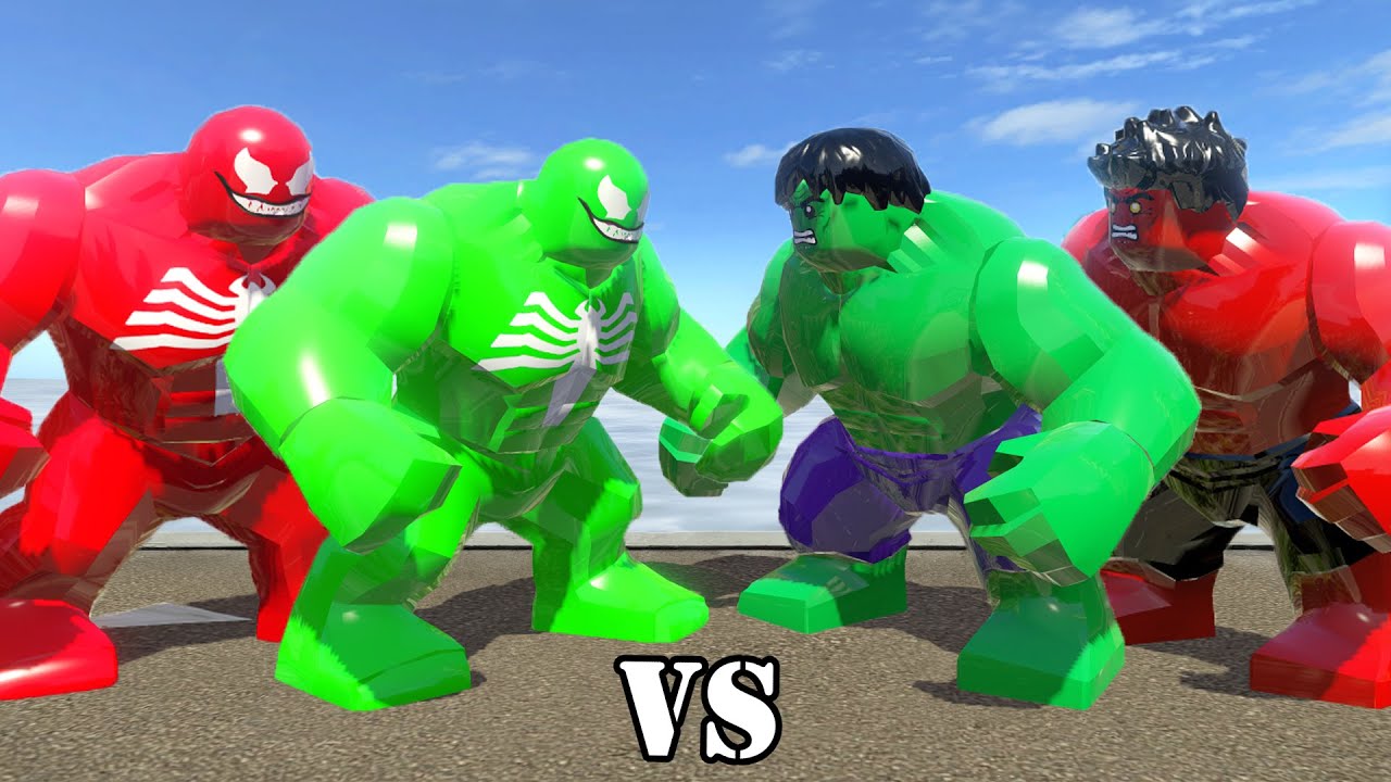 Who is The Best ? Green Venom & Red Venom OR Green Hulk & Red Hulk?  - Epic LEGO Transformations!