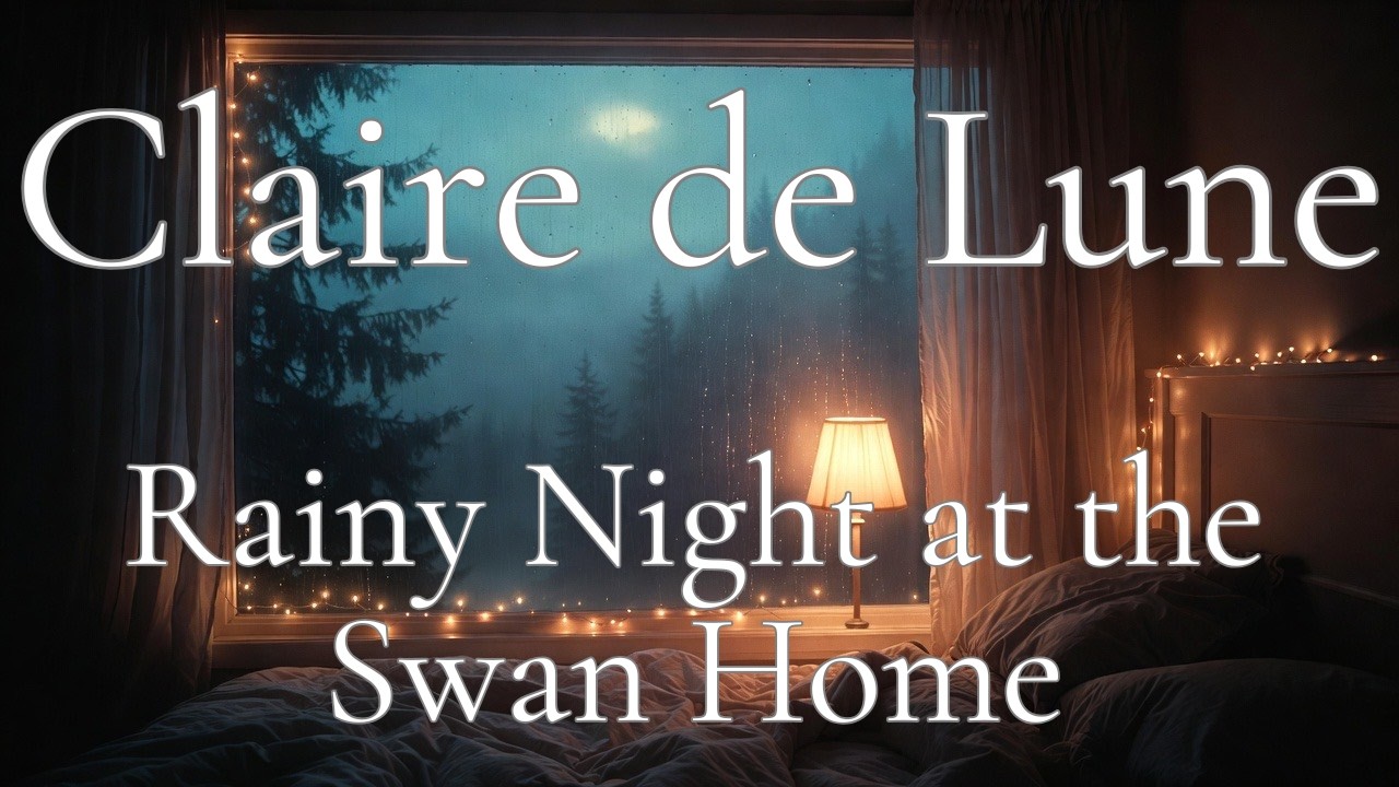 🌧️ Clair de Lune — Rainy Night in Bella’s Bedroom 🌙 Thunderstorm Ambience | 1 Hour