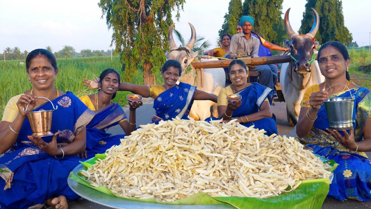 FRENCH FRIES RECIPE | CRISPY FRENCH FRIES RECIPE | FRIES COOKING IN VILLAGE STYLE