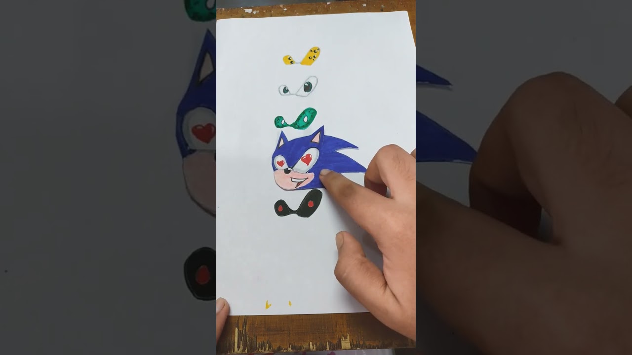 Sonic Eyes Expression test #sonic #blue #viral #shorts #eyes #drawing #test