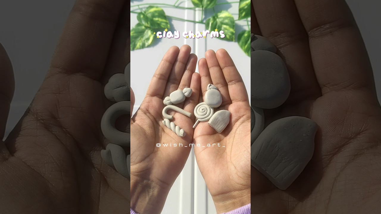 Diy clay charms🍬#diy #clayart #claycharms #charm #clayartcreations #clayideas #airdryclay #mouldit