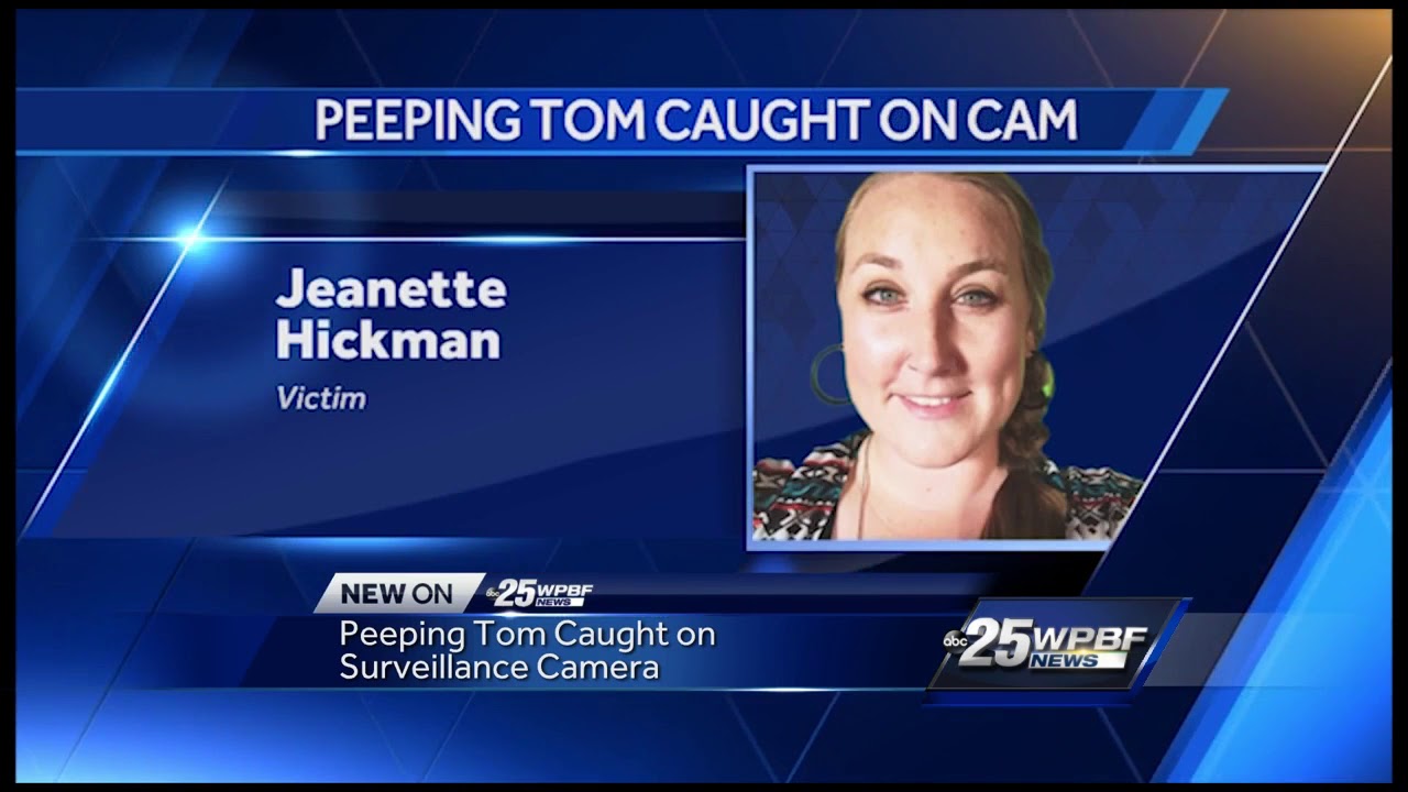 Peeping Tom caught on surveillance camera