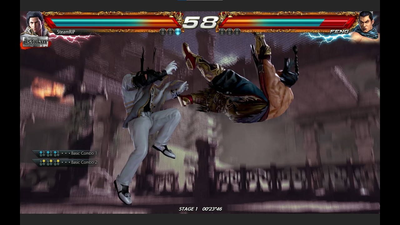 Playing tekken 7 (Claudio vs Feng)