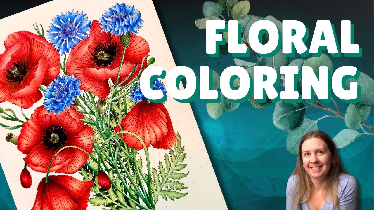 Floribunda by Leila Duly: Guided Color Along 😍 Let's Get Started!