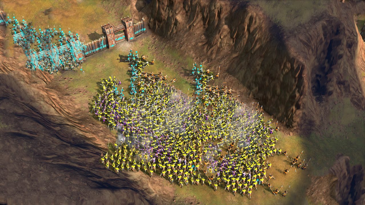 Age of Empires 4 - 4v4 CBA HUGE CROSSROADS BATTLE | Multiplayer Gameplay