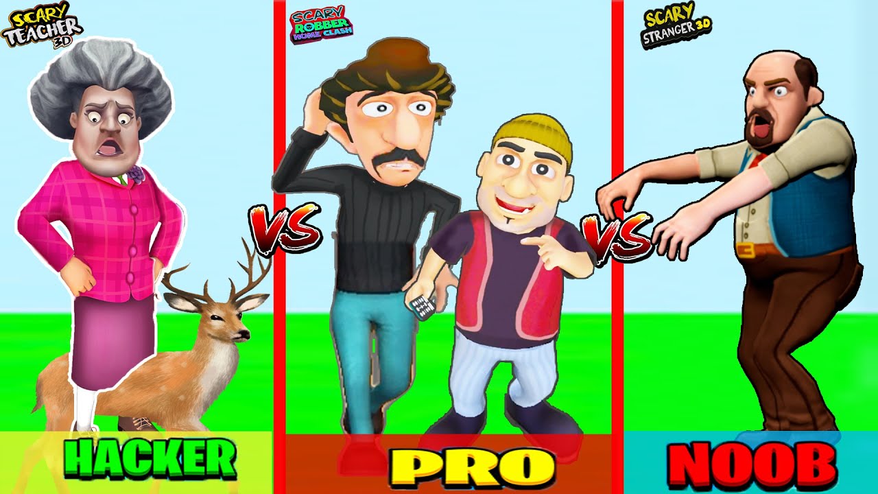 EN KOMİK TROLL KAPIŞMASI 😂 Scary Teacher VS Scary Robber Yeni Bölüm