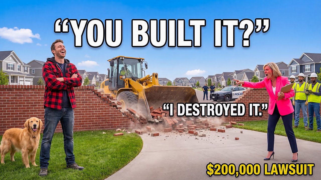HOA Karen Built Brick Wall Blocking My Driveway — So I Bulldozed It and Sued for $200K