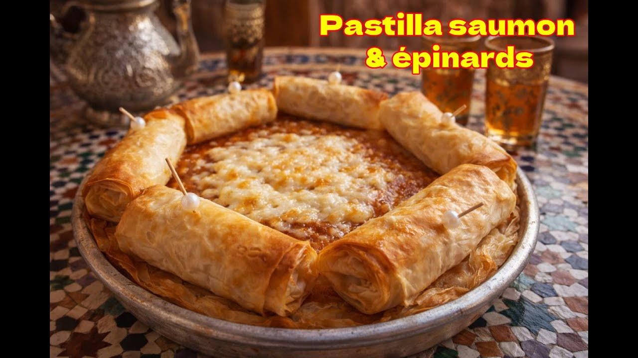 Pastilla au saumon et épinard
