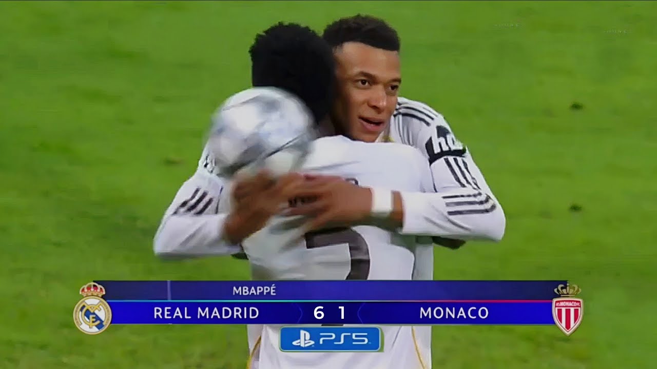 FULL HIGHLIGHT (6-1) REAL MADRID VS AS MONACO !!! UEFA CHAMPIONS LEAGUE UCL 2025/26 MBAPPE FANSCAM