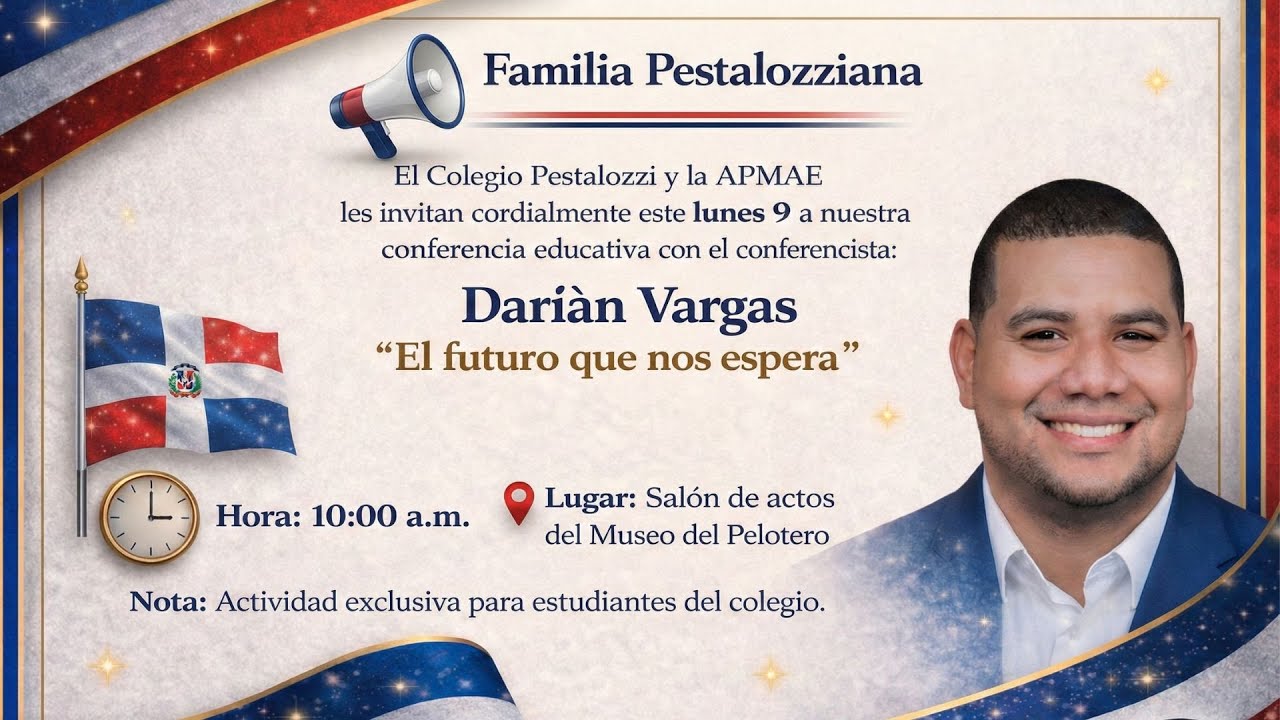 Colegio Pestalozzi y APMAE Conferencia Educativa ``El Futuro que nos espera`` Darián Vargas