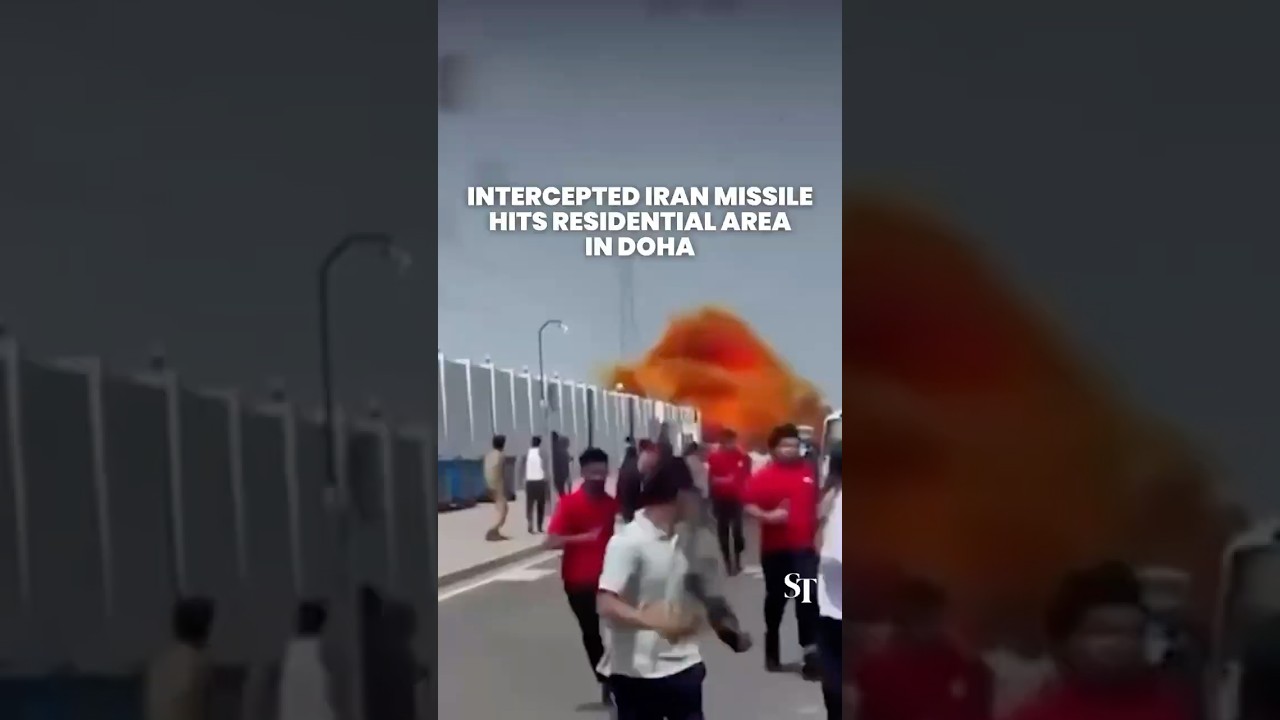 People flee as intercepted Iran missile hits residential area in Doha, Qatar