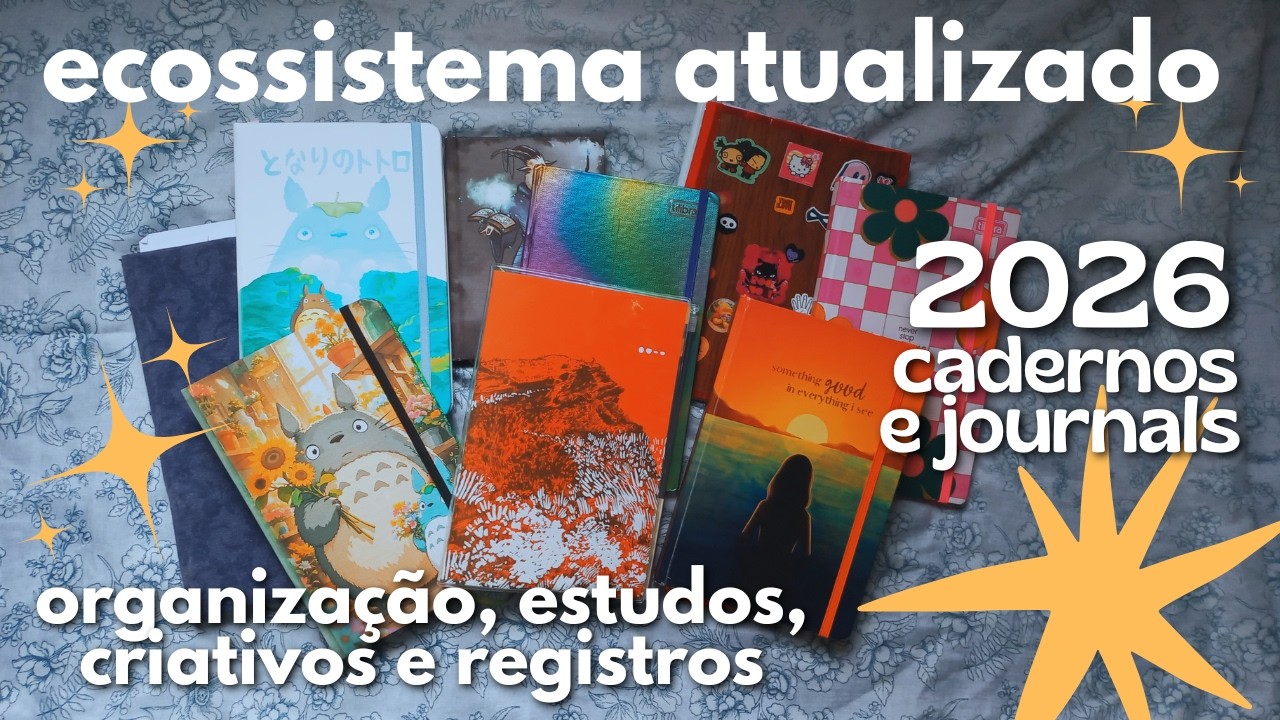 tudo que irei usar em 2026: journals, planner, commonplace book e mais✨ meu ecossistema de cadernos