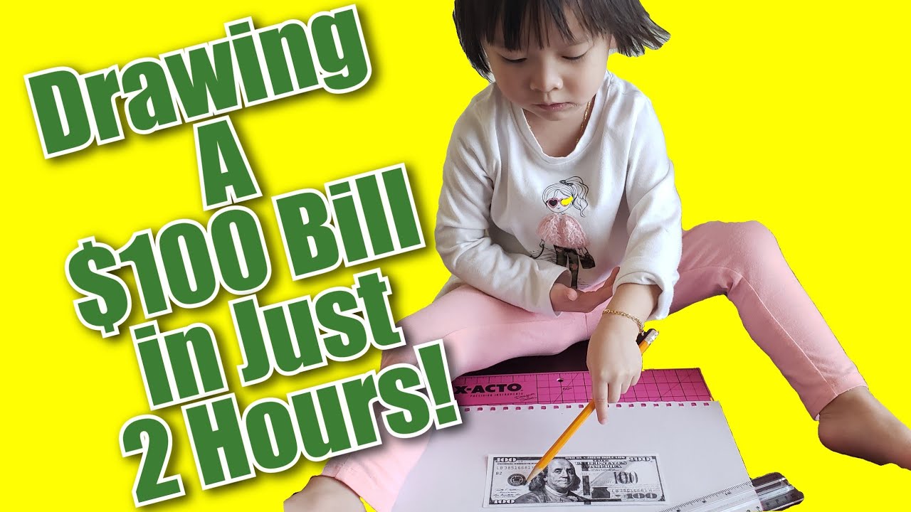 Free Hand Drawing a New One Hundred Dollar ($100) Bill!