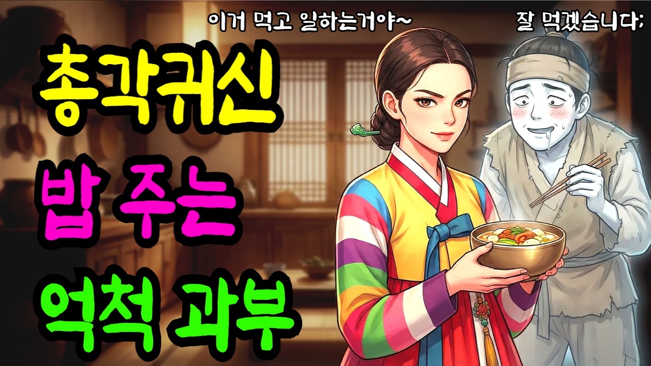 총각귀신에게 밥주고 집안일 시키는 억척스러운 과부 이야기 | 야담.민담.전설.설화.옛날이야기.오디오북