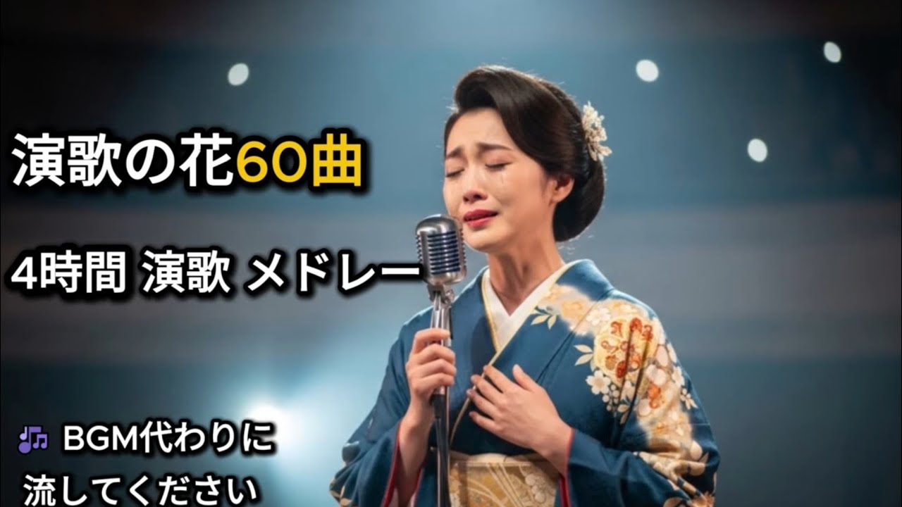 心に沁みる女性演歌｜名曲60選 4時間メドレー