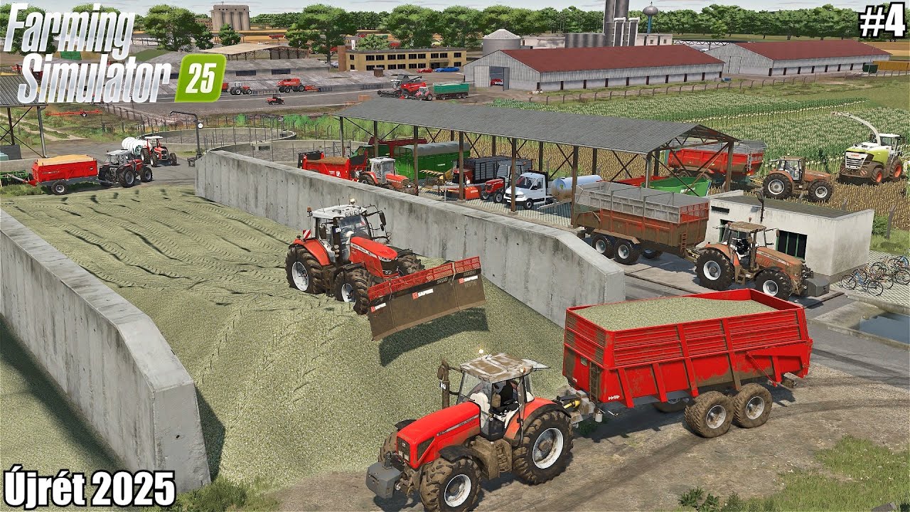 MAIZE SILAGE, HARVESTING WHEAT & BARLEY, LEVELING THE BUNKER SILO| FS25 | Újrét 2025 | 4