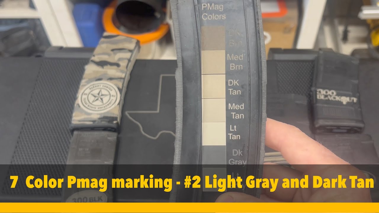 7 Color Pmag Laser Settings #2 Dark Tan and Light Gray