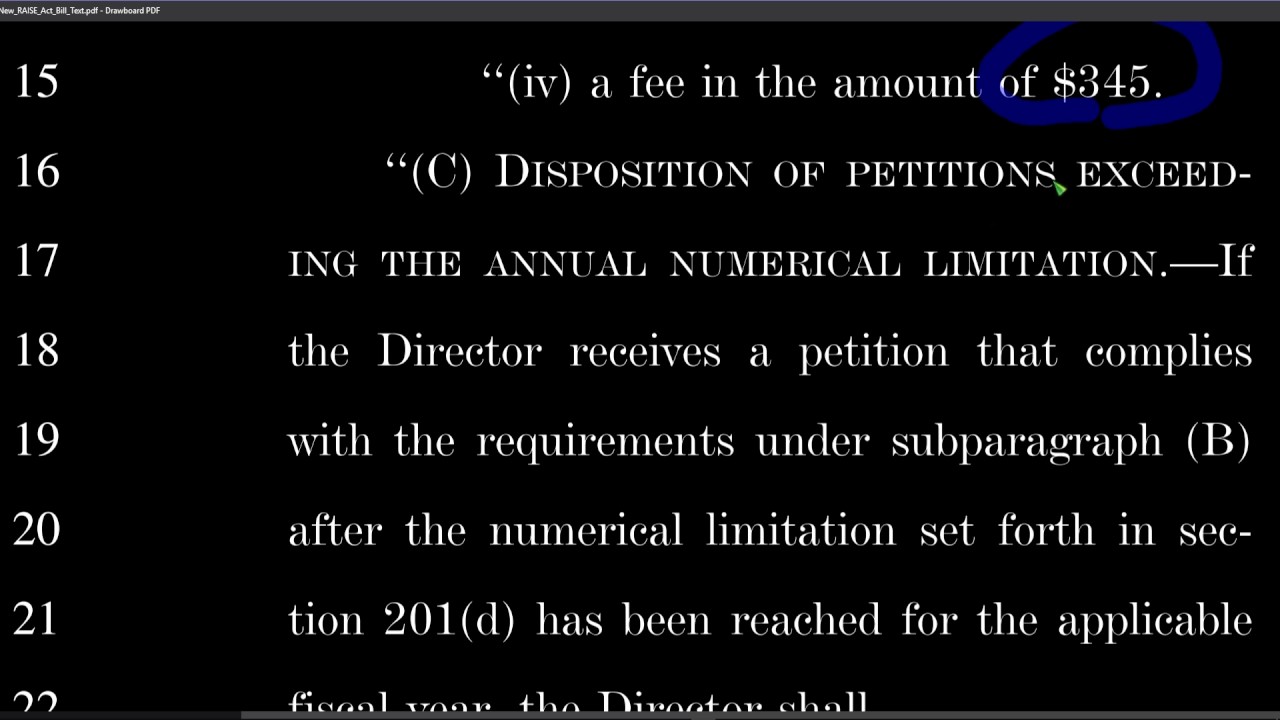 Raise Act, analyzing the full text (warning, likely to be boring)
