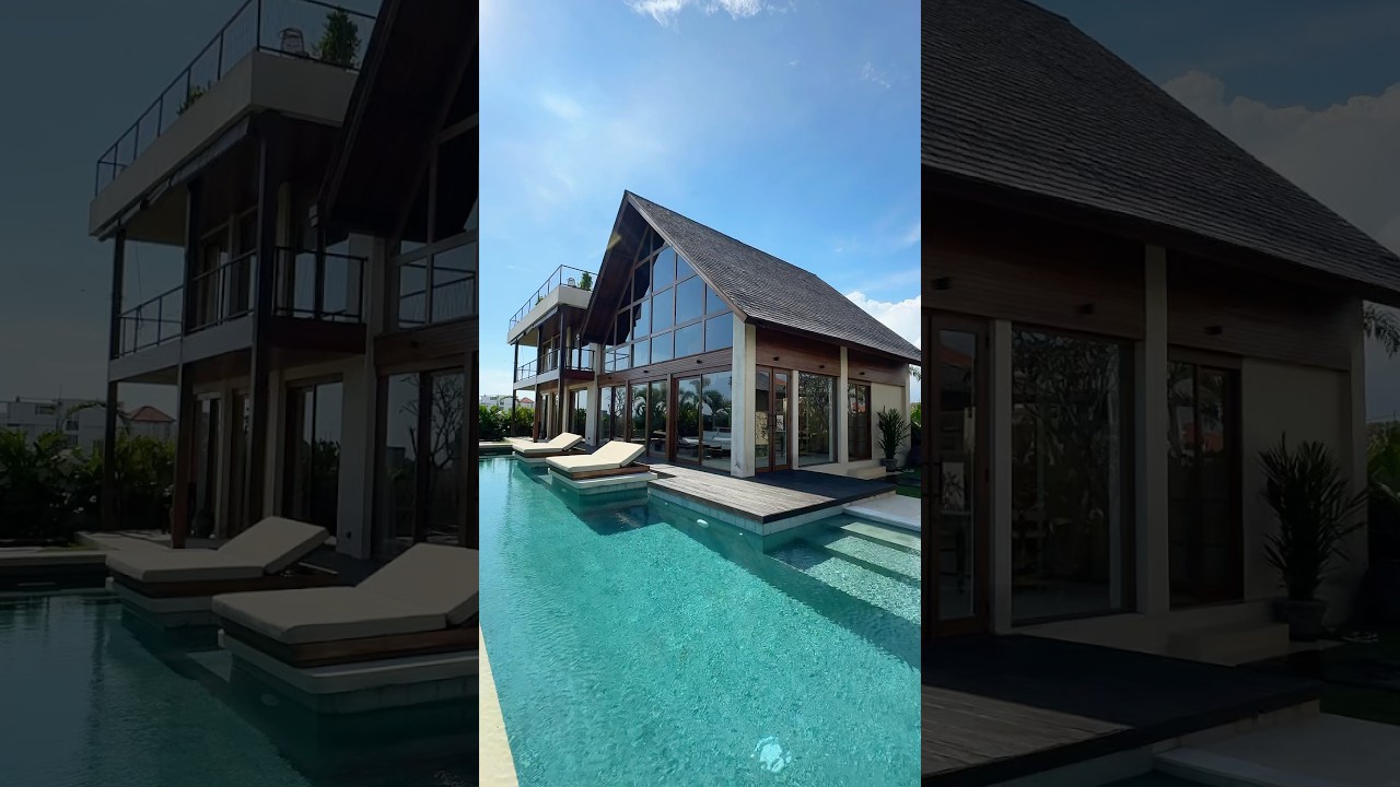 The thatched roof brings an authentic tropical touch - beautiful home design inspiration! #balivilla