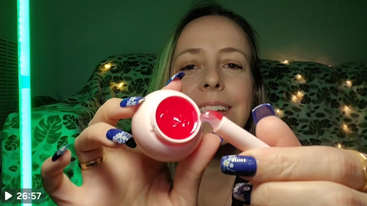 ASMR Trying out my new lip balms and lipsticks!