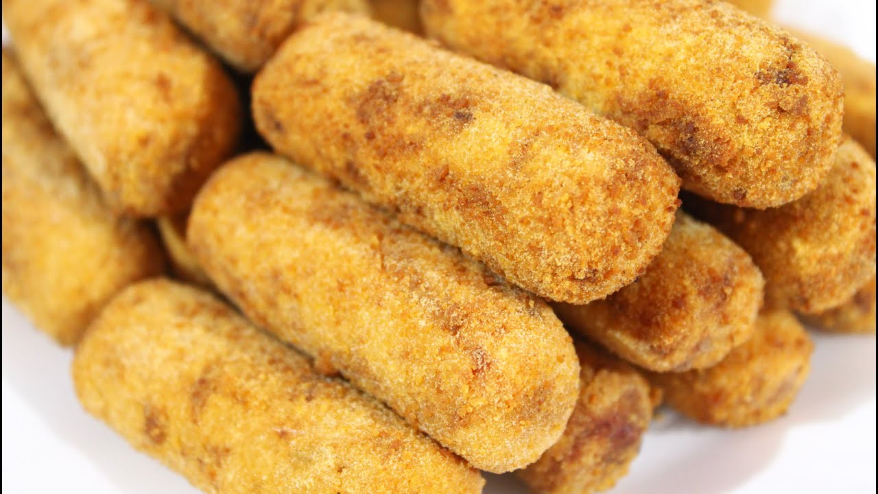 UMA VERDADEIRA DELÍCIA PARA O LANCHE - FÁCIL- ESSE SALGADINHO É UM SUCESSO - CROQUETE FRITO SEQUINHO