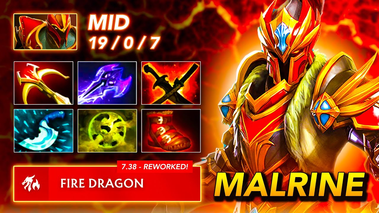 [7.38] Malrine DRAGON KNIGHT Mid | Full Gameplay Dota Class