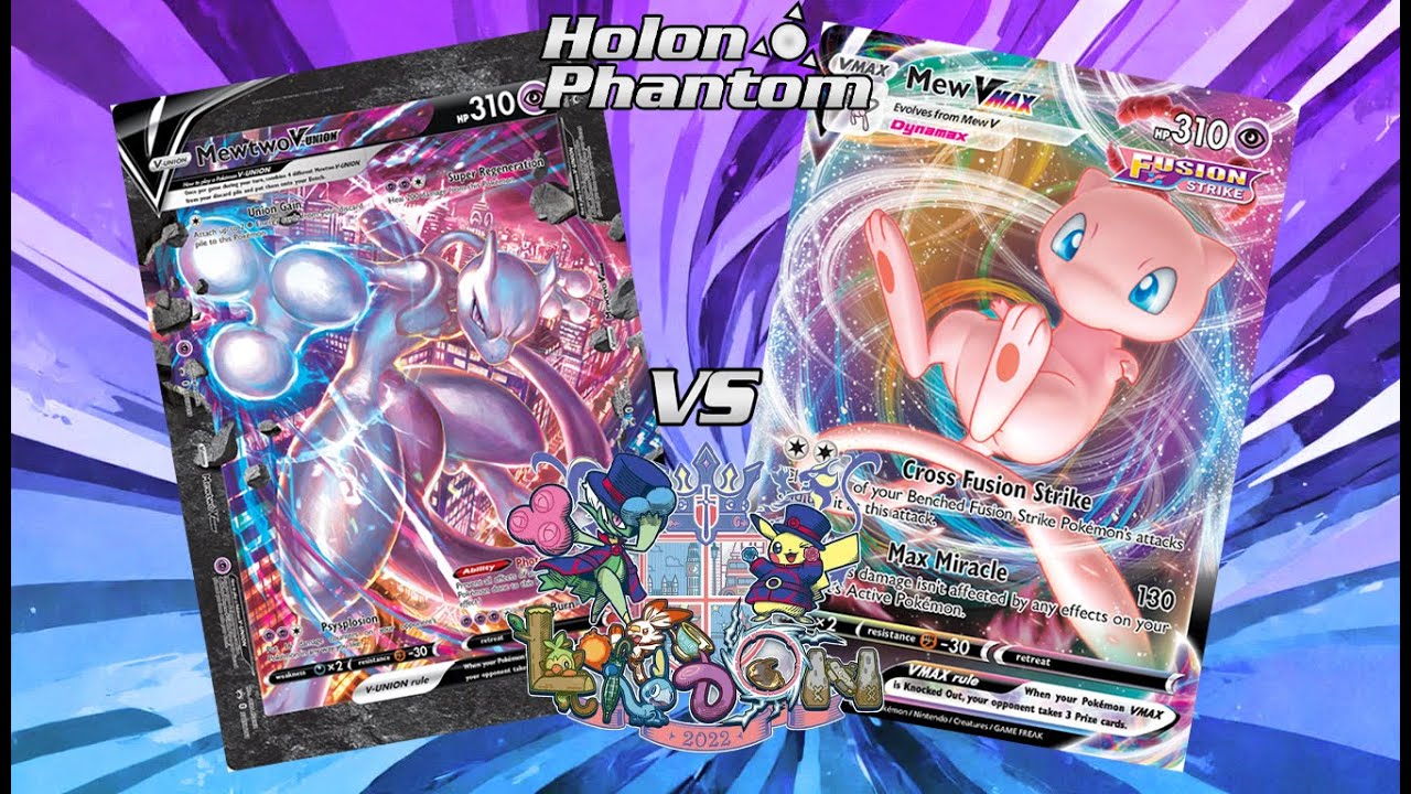 2022 Format Pokemon TCG Battle! Mewtwo VUnion Vs Mew VMax!