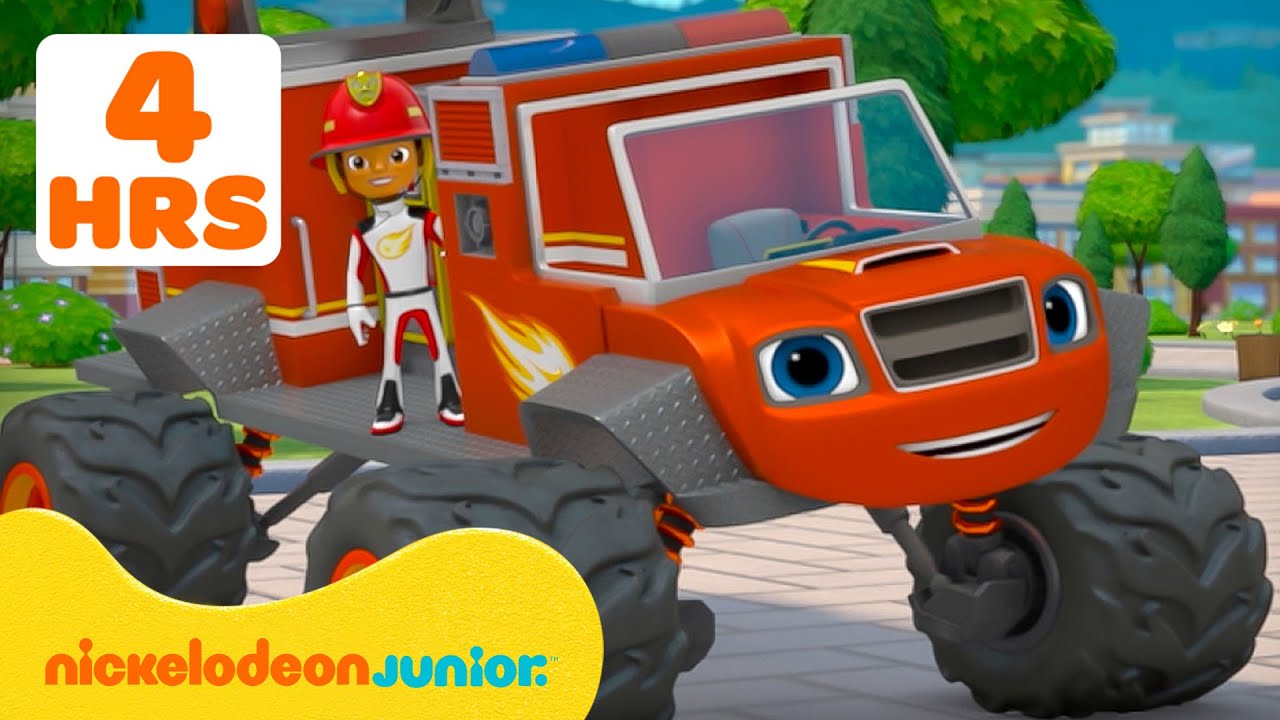 Blaze et les Monster Machines | Blaze devient un camion de pompier pour des missions AUDACIEUSES ! 🚒