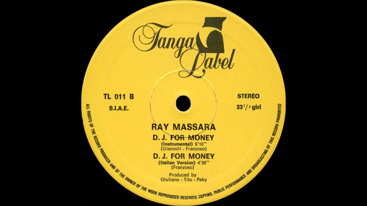 Ray Massara - D.J. For Money (Instrumental 1984 Tanga Label)