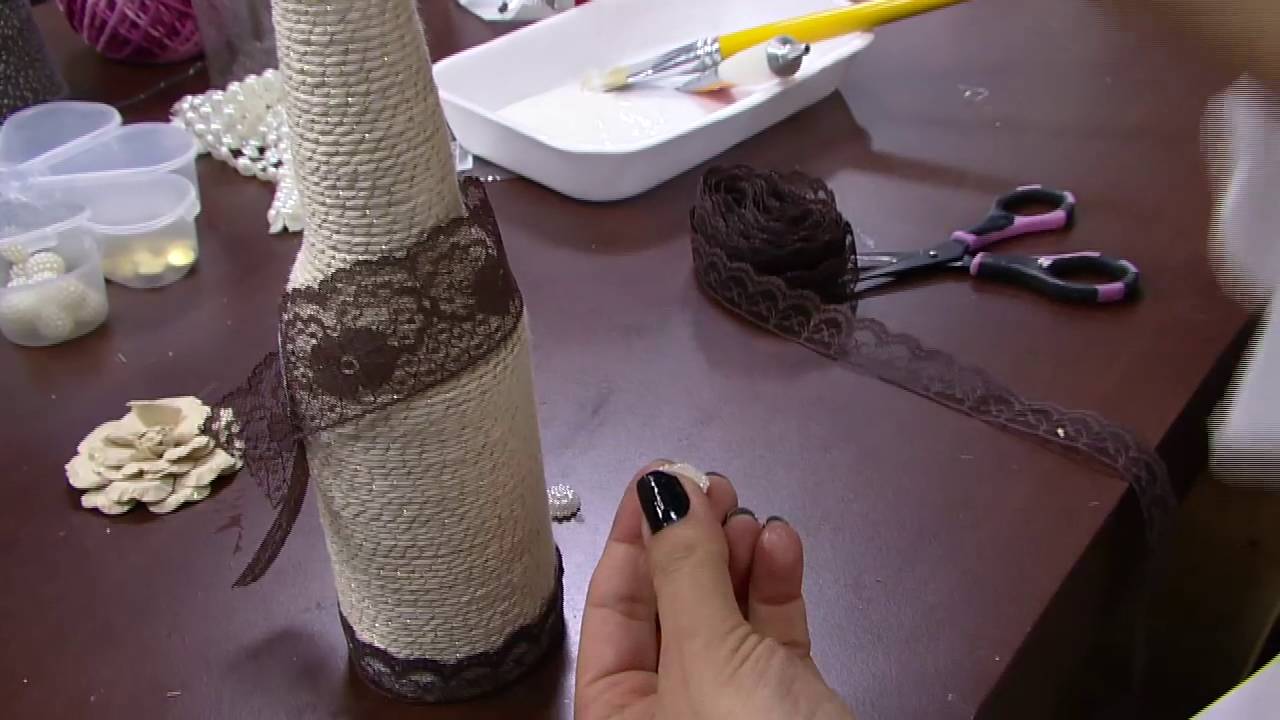 Garrafas Decoradas por Livia Fiorelli - 05/07/2016 - Mulher.com -  Parte 2/2
