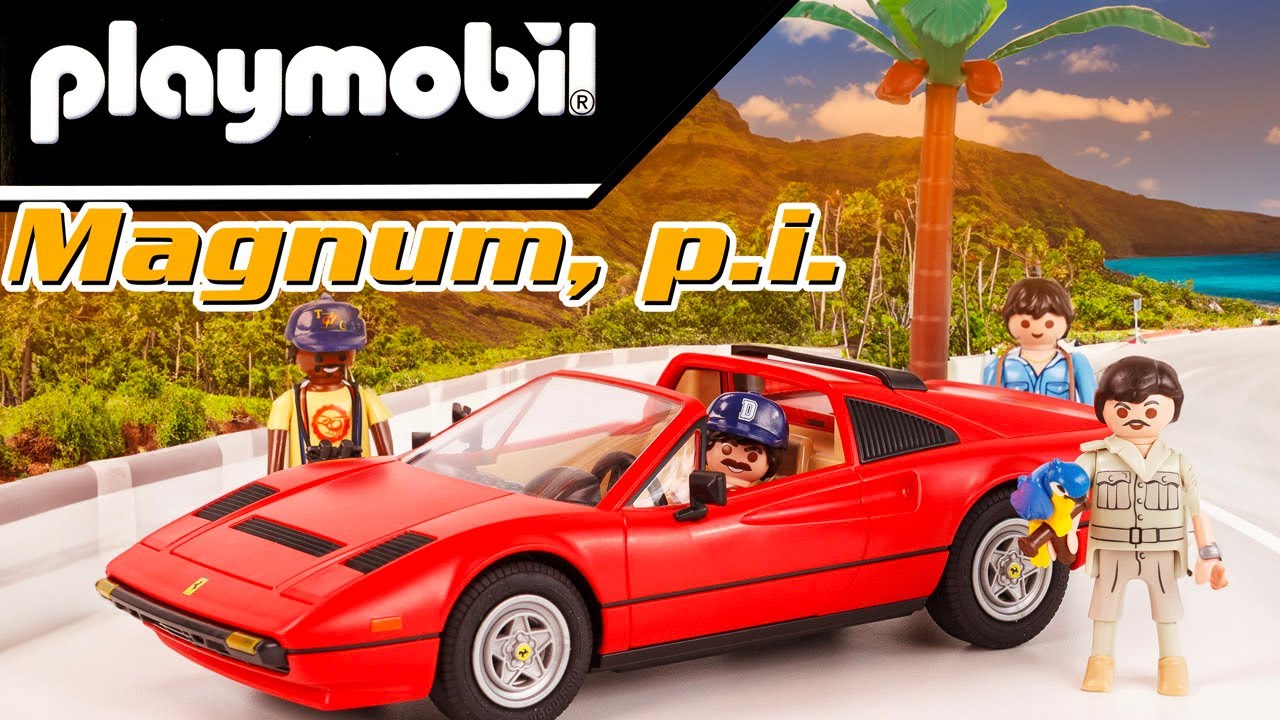 PLAYMOBIL MAGNUM P.I. Fans de la série c'est le set qu'il vous faut ! Ferrari 308 GTS Quattravalvole