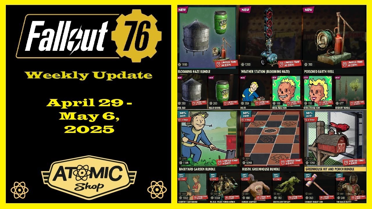 New Atomic Shop Weekly Update From April 29 To May 6, 2025 - Fallout 76 Atomic Shop Update