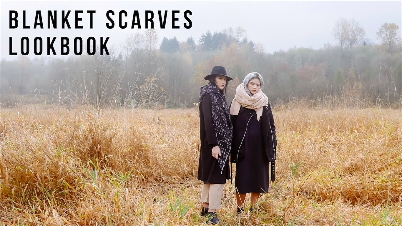 LOOKBOOK: Blanket Scarves + DIY