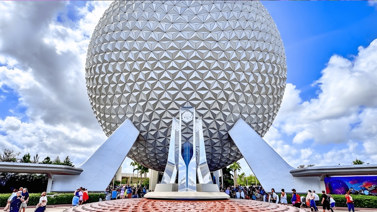 Epcot - Freezing Day Tour - FROZEN Fountains, Cosmic Rewind & World Showcase | 4K 60FPS