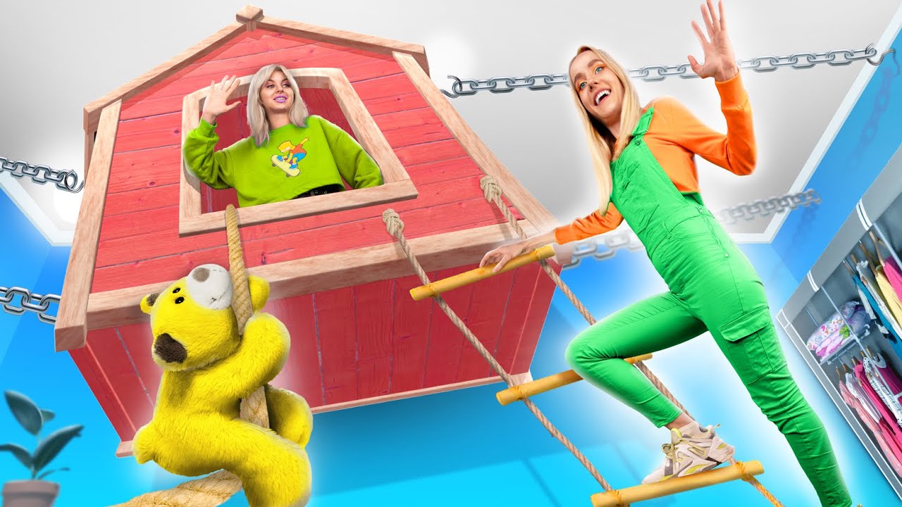 On A Construit Une Mini Maison Suspendue A La Maison !