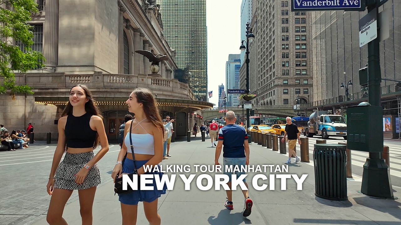 NEW YORK CITY WALKING TOUR MANHATTAN 6th Avenue, 7th Avenue, 8th Avenue, DUMBO, Brooklyn Bridge, 4K