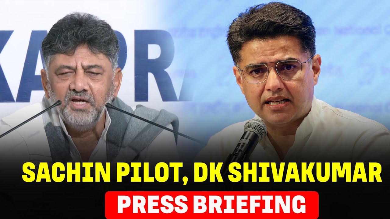 LIVE: Congress Leader Sachin Pilot, Karnataka DyCM DK Shivakumar press conference in Bengaluru