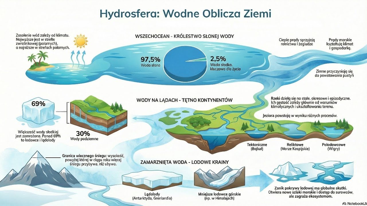 Hydrosfera - sprawdzenie wiadomości.