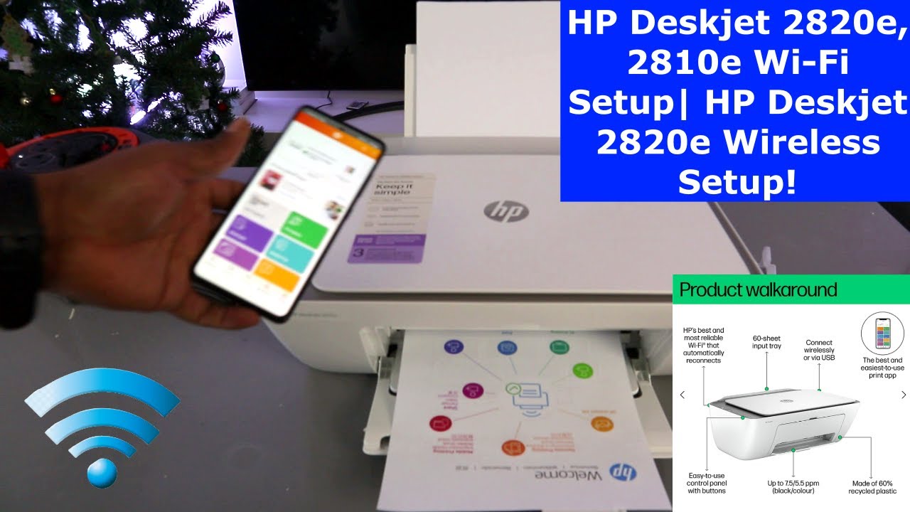 Настройка Wi-Fi для HP Deskjet 2820e, 2810e | Настройка беспроводного подключения HP Deskjet 2820e!