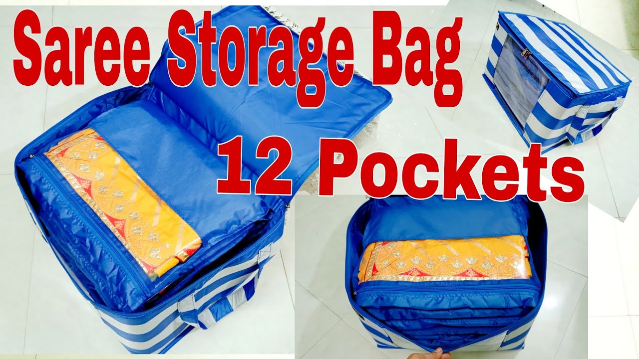 DIY: Saree Storage Bag With Multi Pockets Tutorial By Anamika Mishra...