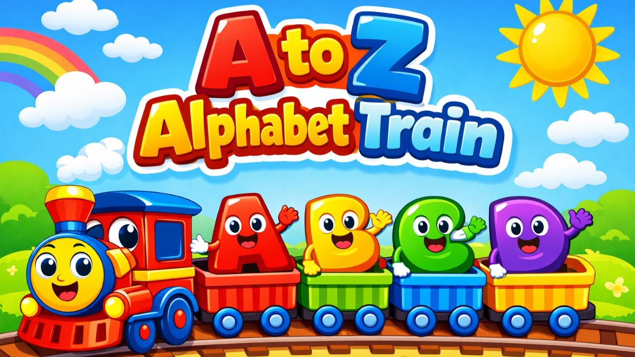 A to Z Alphabet Train 🚂 | Learn ABC with Cartoon Train for Kids