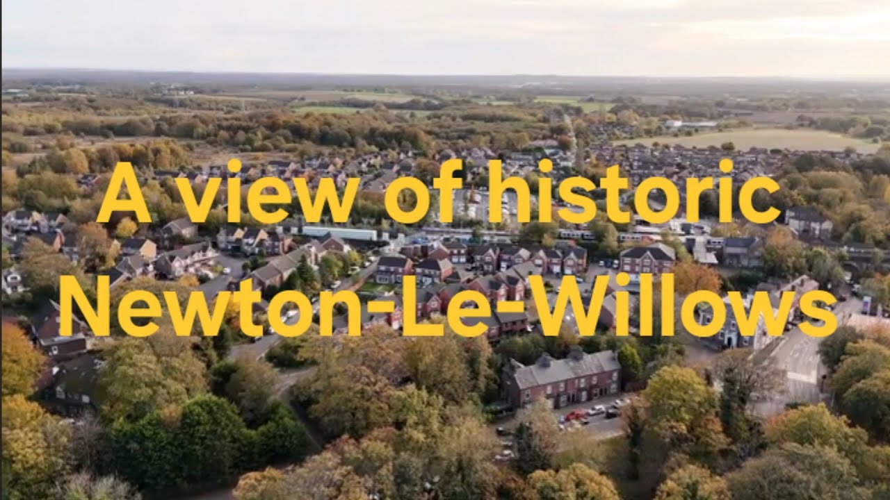 Aerial view of Newton Le Willows in Merseyside