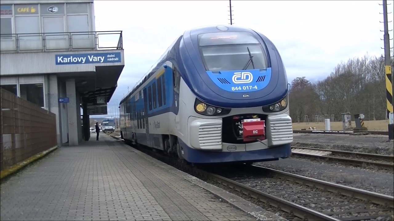 Vlaky Karlovy Vary, Horní i Dolní nádraží 13.3.2018