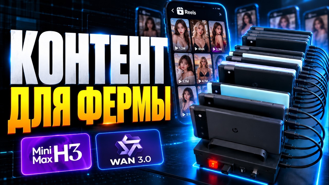 КОНТЕНТ ДЛЯ ФЕРМЫ: уникализируем видео через Wan 3.0 и MiniMax  |  200 видео за 16$ ( AI OFM модели)