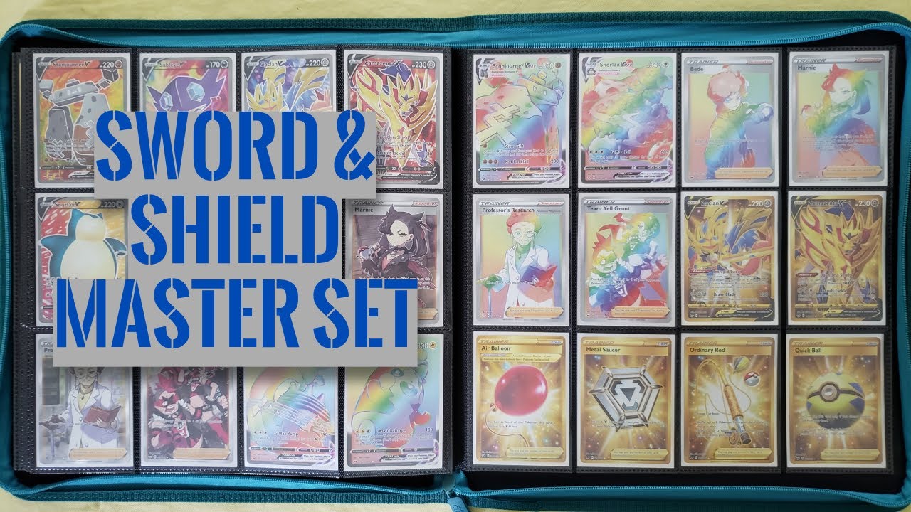 Pokemon Sword & Shield Complete Master Set - 381 Cards with 11 Exclusives - Gold Zacian & Zamazenta